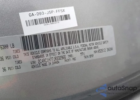 2018 Chrysler Pacifica Hybrid Touring Plus z USA, uszkodzony, nr VIN 2C4RC1H77JR332966